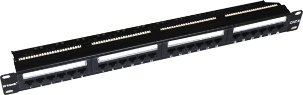 D-LINK Cat6 UTP — Полностью загруженная, патч-панель, НПП-C61BLK241