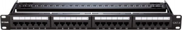 D-LINK Cat6 UTP — Полностью загруженная, патч-панель, НПП-C61BLK241