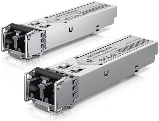 Ubiquiti Networks LC SFP — дуплексный LC, пропускная способность до 1,25 Гбит/с, дальность действия до 550 м