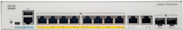 Cisco CATALYST 1000 — 8PORT GE, FULL POE, 2X1G S