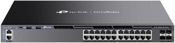 TP-Link Omada SG6428X — 24-портовый стекируемый управляемый коммутатор Gigabit L3, 4 слота 10G, коммут