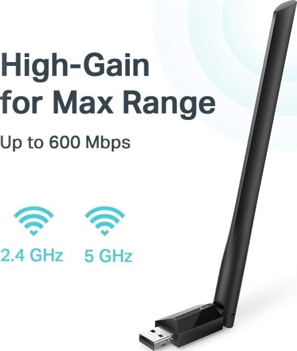 TP-Link AC600 — USB-адаптер Wi-Fi для ПК, Адаптер беспроводной сети, Лучник Т2У Плюс