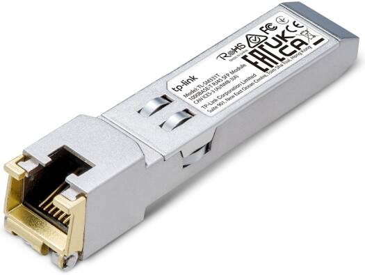 TP-Link TL-SM331T — 1000BASE-T RJ45 SFP-модуль, скорость передачи данных 1,25 Гбит/с, максимальная длина к