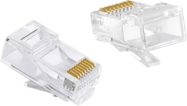 D-Link Cat6 RJ45 — упаковка из 100 шт., модульные вилки UTP, прозрачные разъемы «папа-папа»