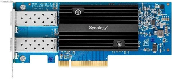 Synology E25G21-F2 — Адаптер PCIe 3.0 с двумя портами 25G SFP+, хост-интерфейс PCIe 3.0 x8, подд