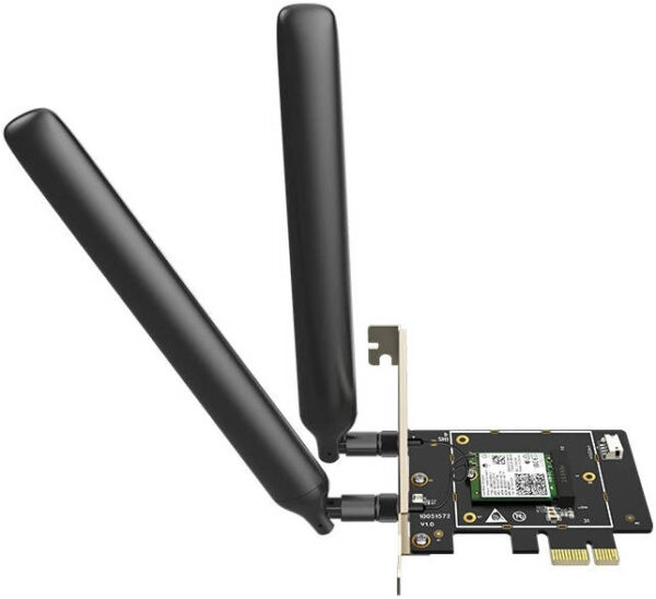 Tenda E33 AX5400 — Трехдиапазонный адаптер Wi-Fi 6E PCIe, 5400 Мбит/с, Bluetooth 5.2