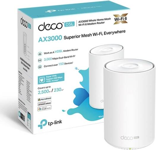 TP-Link AX3000 — Whole Home Mesh Wi-Fi 6-маршрутизатор, подключение до 150 устройств, работа с Alexa