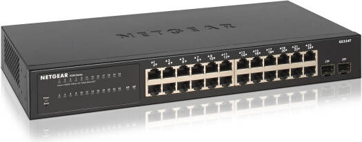 NETGEAR GS324TP — 26-портовый управляемый гигабитный Ethernet-коммутатор с поддержкой PoE, 24 порта PoE+ при об