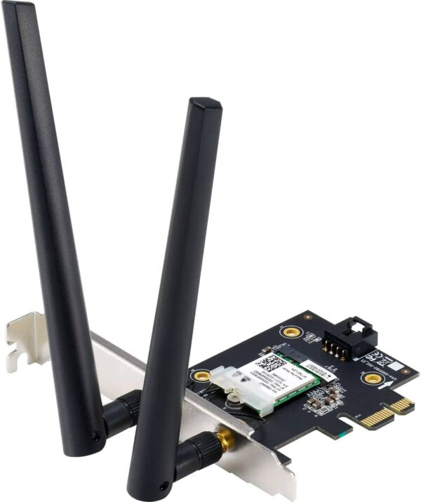 ASUS PCE-AXE5400 — WiFi 6E PCI-E с 2 внешними антеннами, поддержка диапазона 6 ГГц, 160