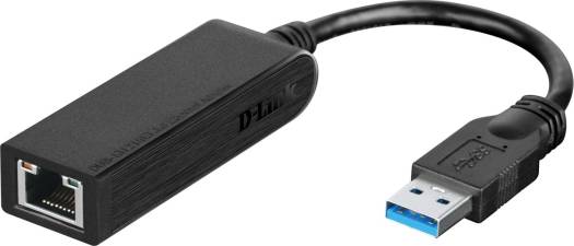 Dlink DUB-E100 — USB 2.0 Ethernet, скорость до 480 Мбит/с, Plug-and-Play, энергосберегающий, черный