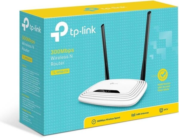 TP-Link N300 (TL-WR841N) — 2 антенны высокой мощности 5 дБи, поддержка точки доступа, WISP, до 300 М