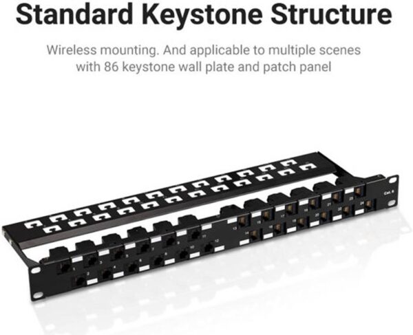 Vention Cat.6 UTP Keystone Jack — быстрая передача, минимальное затухание, позолоченные контакты