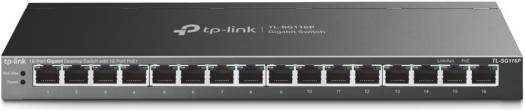 TP-Link 16-портовый гигабитный настольный коммутатор — 16 портов RJ45 10/100/1000 Мбит/с, бюдж