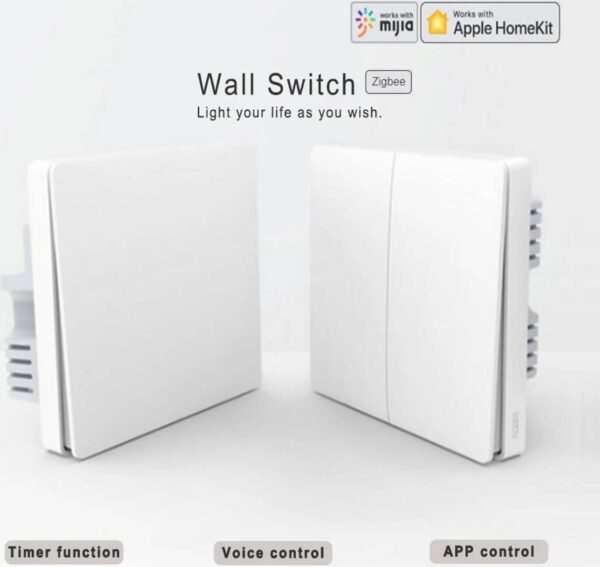 Aqara Smart Switch D1 — Zigbee 3.0, без нейтрали, одинарный переключатель