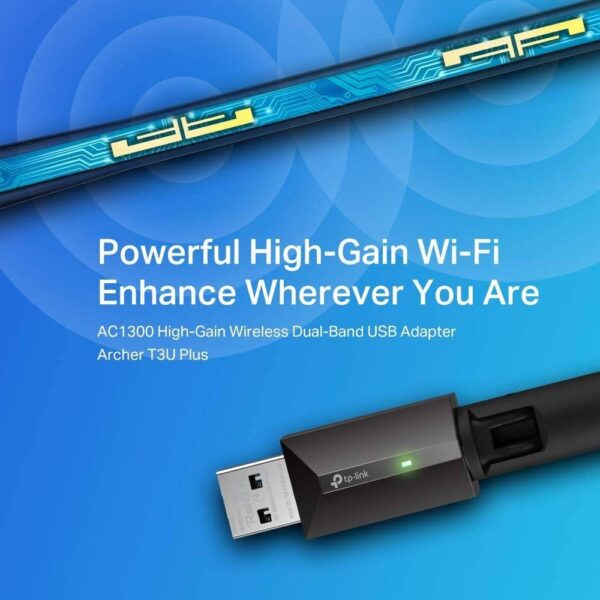 TP-LINK AC1300 — USB 3.0 Wi-Fi адаптер с высоким коэффициентом усиления, двухдиапазонный адаптер