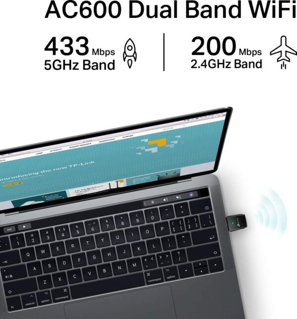 TP-Link AC600 — Беспроводной двухдиапазонный USB-адаптер для ПК, настольных компьютеров, ноутбуков и план