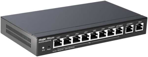 Ruijie RG-EG310GH-PE — 10-портовый, высокопроизводительный, с PoE и облачным управлением