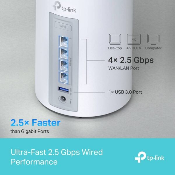 TP-Link Deco BE65 — система WIFI 7 для всего дома BE9300, беспроводной трехдиапазонный WiFi со скоростью 9214 Мбит