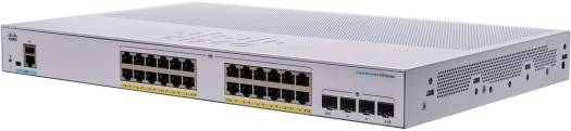 Cisco Business CBS350-24P — 24 порта GE, поддержка PoE до 195 Вт, 4 восходящих канала SFP 1G