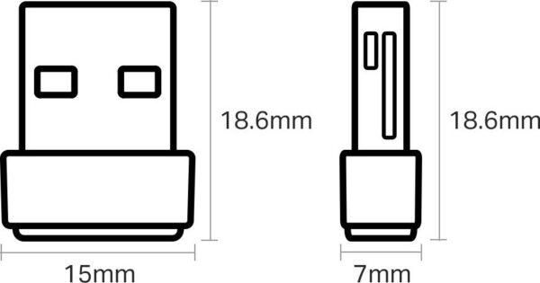 TP-Link AC600 Лучник T2U Нано — Беспроводной USB-адаптер, черный