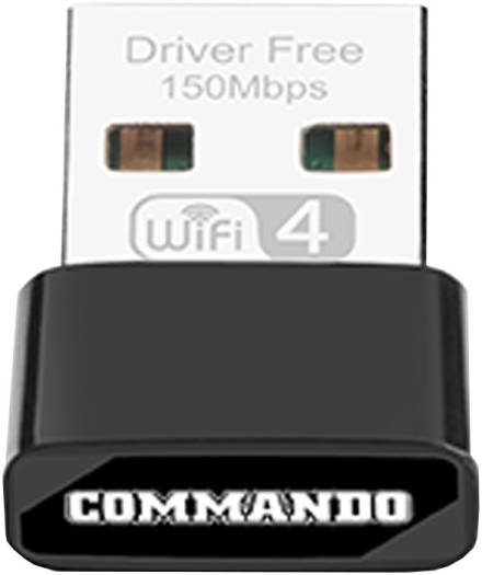 COMMANDO USB-сетевой адаптер — Беспроводной, скорость передачи 150 Мбит/с, мощность передачи 20 дБм