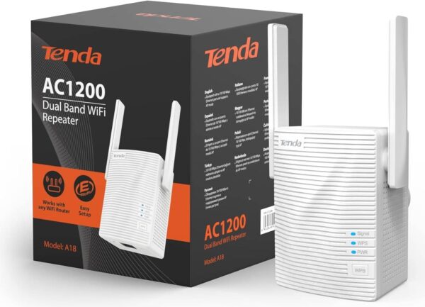 Tenda A18 AC1200 — Двухдиапазонный универсальный повторитель Wi-Fi, широкополосный удлинитель/удлинитель Wi-Fi,