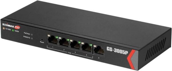 Edimax GS-3005P — 5-портовый гигабитный веб-управляемый коммутатор, дальнего действия, с 4 портами PoE