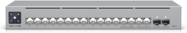 Ubiquiti Switch Pro Max 16 PoE — коммутационная способность 84 Гбит/с, скорость пересылки 64,496 млн пакетов в