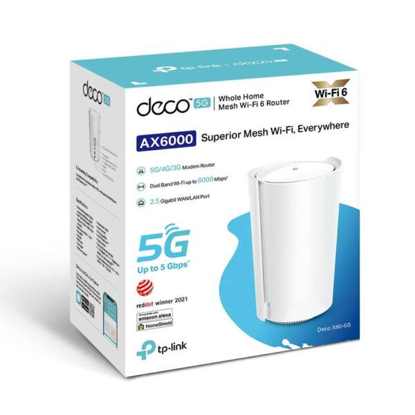 TP-Link Deco X80-5G — AX6000 Wi-Fi 6-ячеистый шлюз для всего дома, встроенный модем 5G+, интернет-