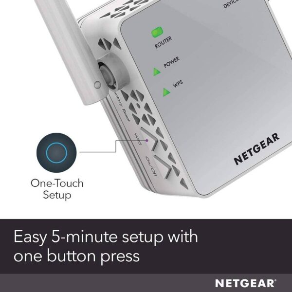 NETGEAR EX3700-100UKS — 11AC 750 Мбит/с, двухдиапазонный ретранслятор, гигабитный диапазон Wi