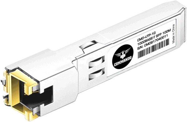 COMMANDO 1G RJ-45 UTP — Lightning Copper 1000 Base-T SFP, стандартный, скорость передачи данных 1,25 Гбит/с