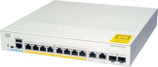 Cisco CATALYST 1000 — 8PORT GE, FULL POE, 2X1G S