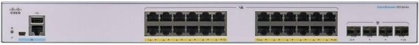 Cisco Business CBS350-24P — 24 порта GE, поддержка PoE до 195 Вт, 4 восходящих канала SFP 1G