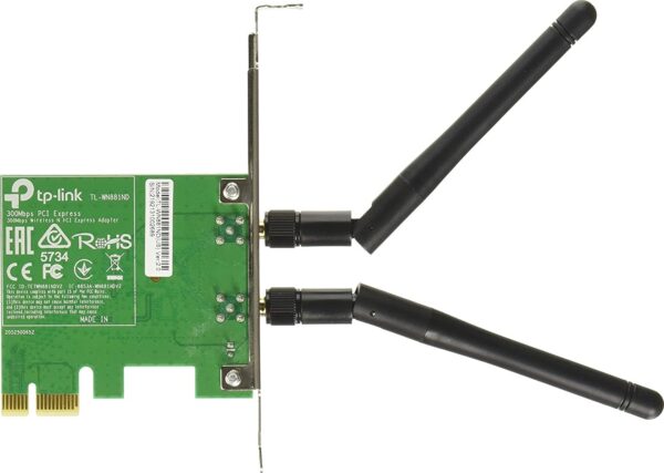 TP-LINK TL-WN881ND — Wireless N300 PCI Express, 2,4 ГГц, 300 Мбит/с