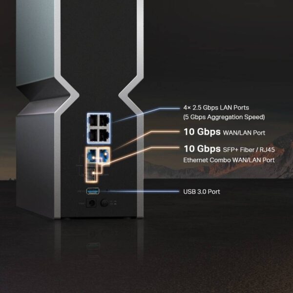 TP-Link Archer BE800 — Tri-Band Wi-Fi 7, скорость WiFi до 11520 Мбит/с, 8 оптимально расположенных антенн