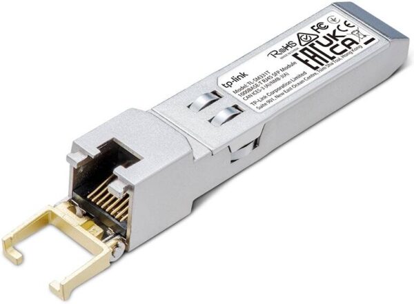 TP-Link TL-SM331T — 1000BASE-T RJ45 SFP-модуль, скорость передачи данных 1,25 Гбит/с, максимальная длина к