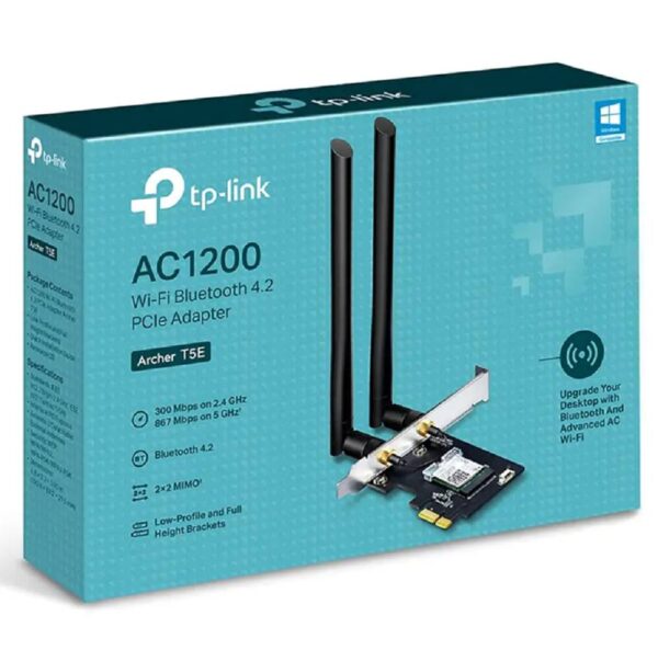 TP-Link AC1200 — Wifi Bluetooth 4.2 PCIe (V1.0), двухдиапазонная беспроводная сетевая карта, 2×2 MIMO