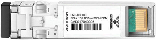 COMMANDO 10G SFP+ MMF 850nm — стандартный, с возможностью горячей замены, скорость передачи данных 1,25 Гбит/с