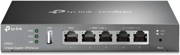 TP-Link ER605 — интегрирован в Omada SDN, централизованное управление, пять гигабитных портов