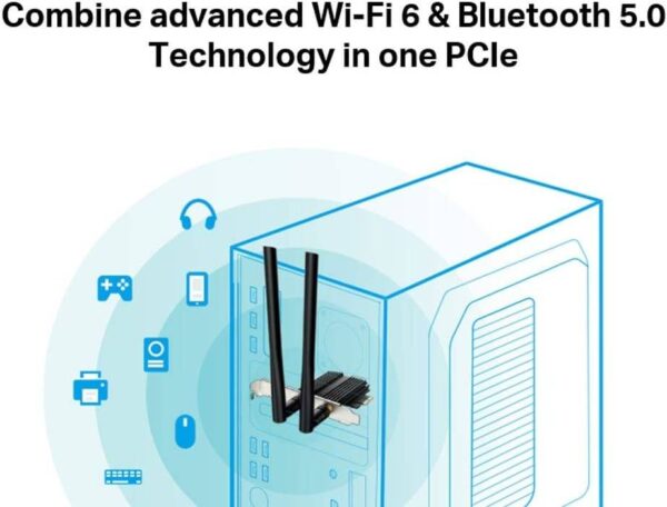 TP-Link Archer TX50E — AX3000 Wi-Fi 6, Bluetooth 5.2 PCIe, поддержка только Windows 10 (64-разрядная версия)