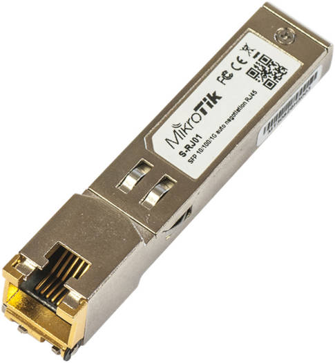 MikroTik S-RJ01 — RJ45 SFP 10/100/1000M, медный модуль, скорость передачи данных 1,25 Гбит/с