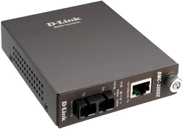 DLINK ДМС-300SC/Е — Ethernet Fiber, 10/100 в 100BaseFX, Auto-MDI/MDIX