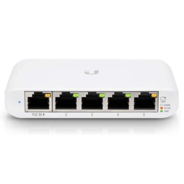 Ubiquiti Networks UniFi USW Flex Mini — 5-портовый гигабитный управляемый коммутатор, адаптер питания USB-C, коммутационная