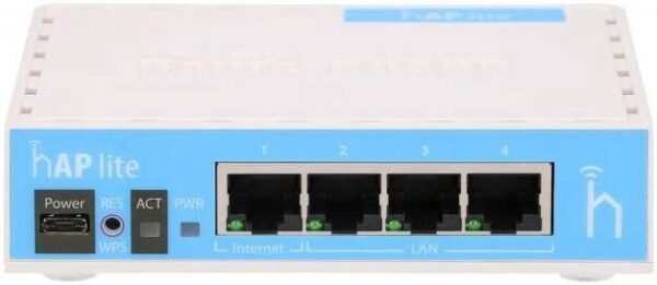 MikroTik hAP lite — двухцепная беспроводная связь 2,4 ГГц, максимальная скорость передачи данных 300 Мбит/с