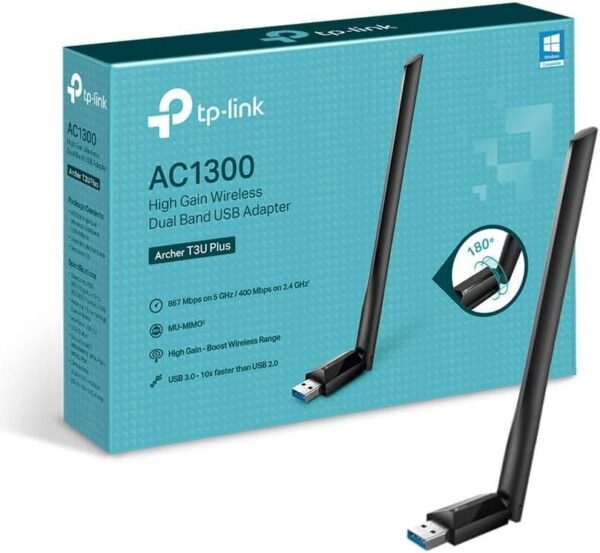 TP-LINK AC1300 — USB 3.0 Wi-Fi адаптер с высоким коэффициентом усиления, двухдиапазонный адаптер