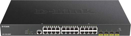 D-Link DGS-1250-28XMP — 28-портовый 10-гигабитный интеллектуальный управляемый PoE-коммутатор,