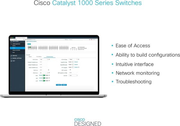 Cisco CATALYST 1000 — 8PORT GE, FULL POE, 2X1G S