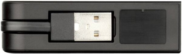 Dlink DUB-E100 — USB 2.0 Ethernet, скорость до 480 Мбит/с, Plug-and-Play, энергосберегающий, черный