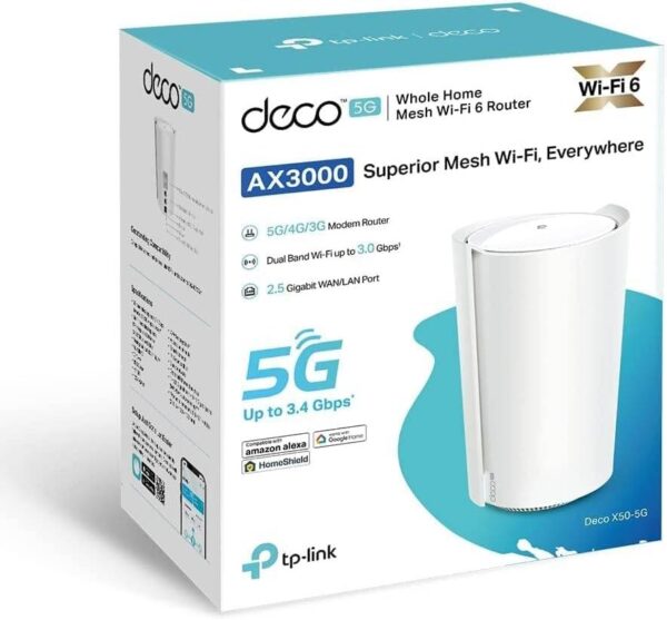 TP-Link Deco X50-5G — AX3000 Whole Home Mesh Wi-Fi 6, шлюз, белый