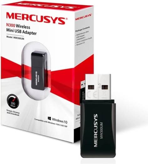 MERCUSYS MW300UM — беспроводной мини-USB-адаптер Wi-Fi N300, поддержка Windows 10/8.1/8/7/XP, для ПК/на